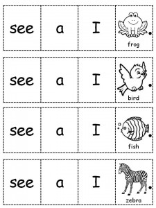 sight 1 sentences off show level  word worksheet paste cut